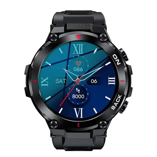 Смарт-годинник Lemfo K37 силіконовий ремінець black black (16357) - фото 3