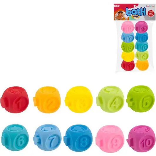 Набор игрушек для купания Bath Toys Кубики 10 шт. 88-53 - фото 2