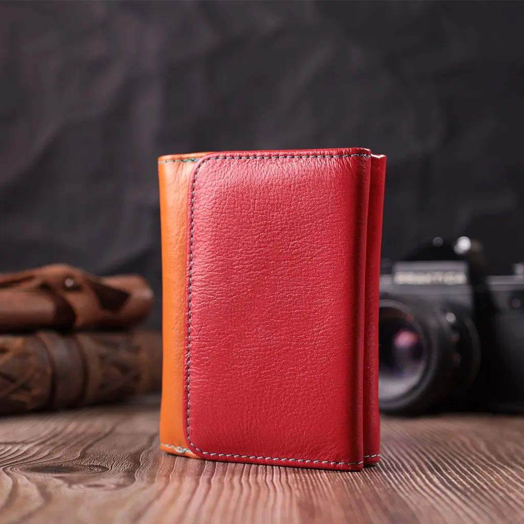 Яскравий гаманець для дівчат із натуральної шкіри ST Leather 22498 різнокольоровий - фото 8