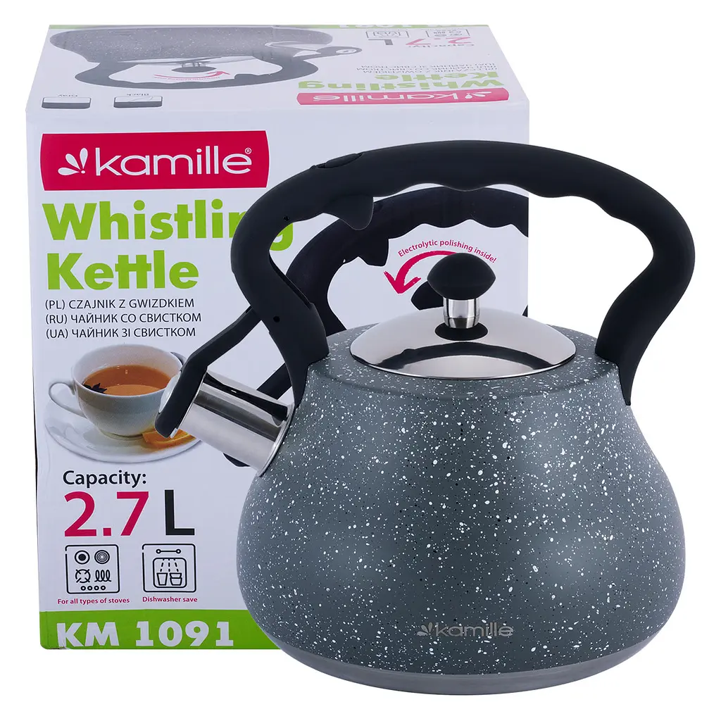 Чайник зі свистком Kamille KM-1091 2.7 л - фото 10