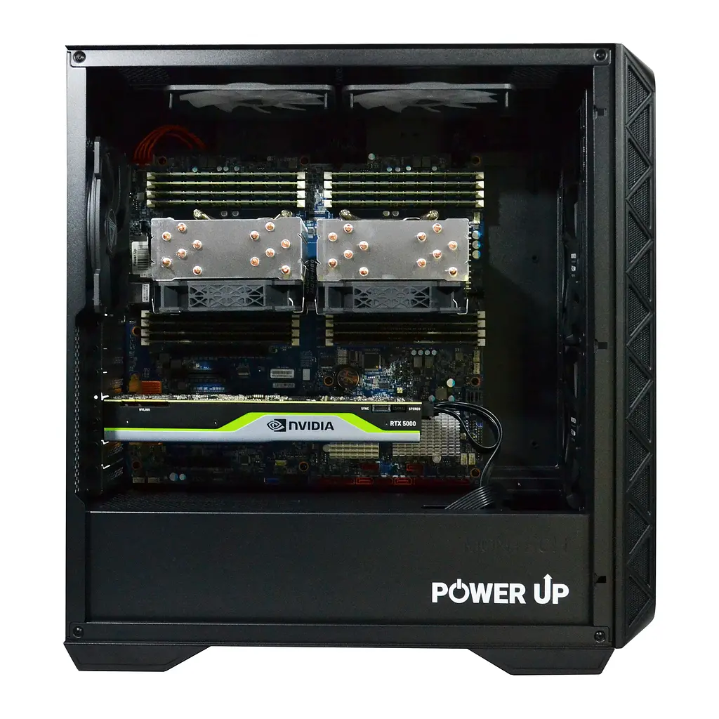 Двопроцесорна робоча станція Power Up #590 Xeon E5 2680 v4 x2/32 GB/SSD 1TB/NVIDIA Quadro RTX5000 16 Gb - фото 2