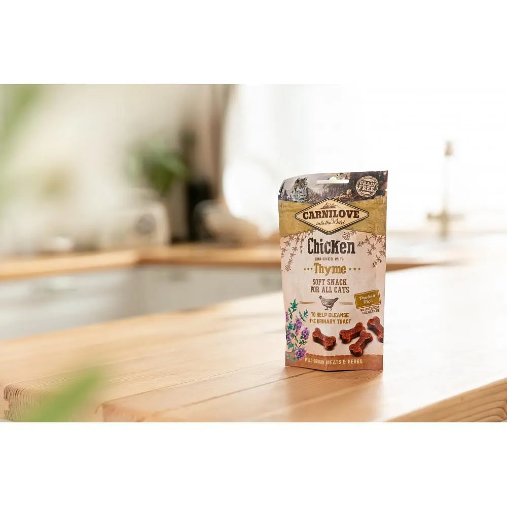 Ласощі для котів Carnilove Chicken with Thyme 50 г (для підтримки сечовивідної системи) - фото 6
