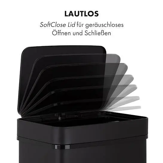 Бак для мусора Klarstein Royal Trash Matte Black (10035365) - фото 8