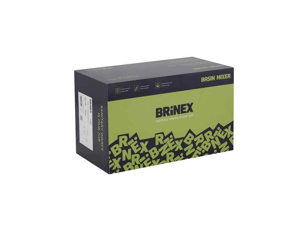 Змішувач Brinex Настінний сірий для ванни Pure 006 (k35) з поворотним виливом та душовим гарнітуром BRIPUR006NKL - фото 7
