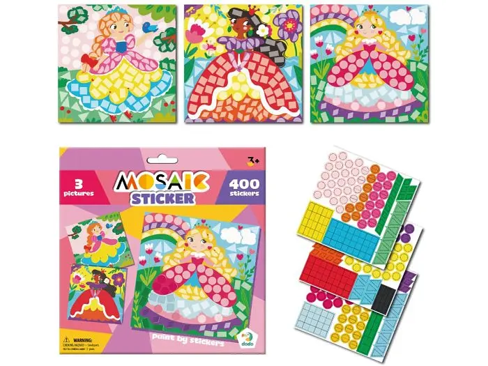 Мозаїка з наліпками Принцеси, DoDo, 3 картинки - фото 2