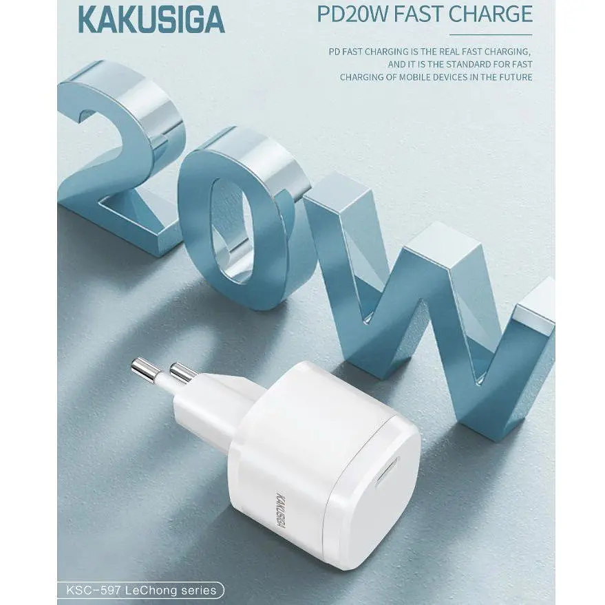 Зарядное устройство для смартфона KAKUSIGA KSC597 20 W fast charger QC3.0 + кабель 3 А - фото 4