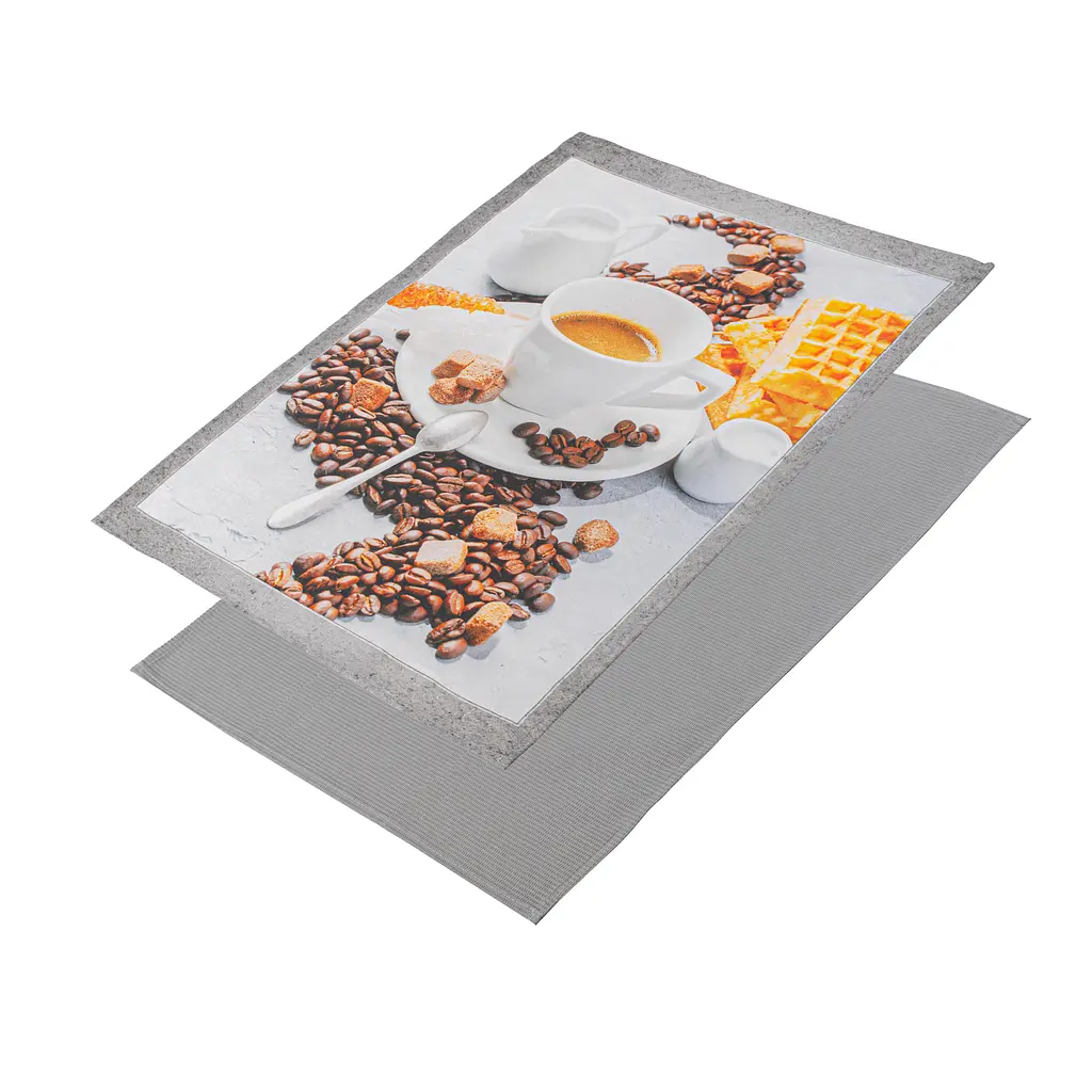 Набір кухонних рушників Home Line Ранкова кава 40х60 см сірий 2 шт. (195589) - фото 2