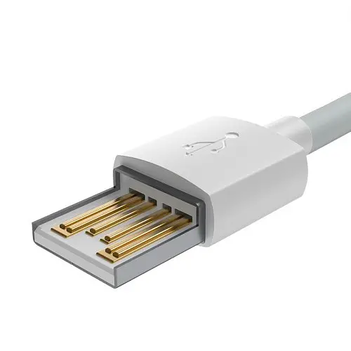 USB кабель Baseus Simple Wisdom Data Cable Kit USB to iP 2.4A (2ШТ/Set) 1.5m білий TZCALZJ-02 - фото 2