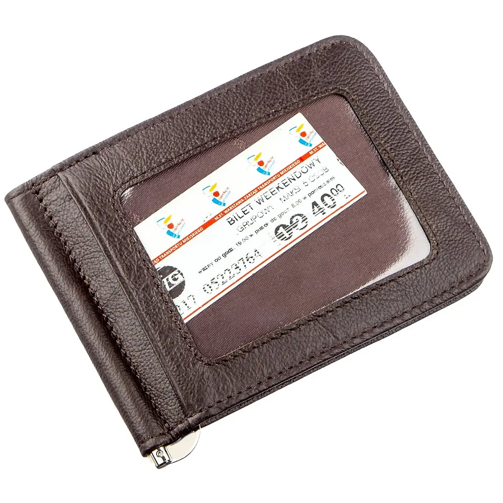 Мужской кожаный кошелек ST Leather 11х8.5 см acs0014732 - фото 4