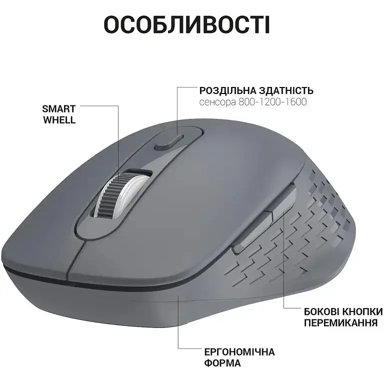 Миша OfficePro Wireless сіра (M230G) - фото 5