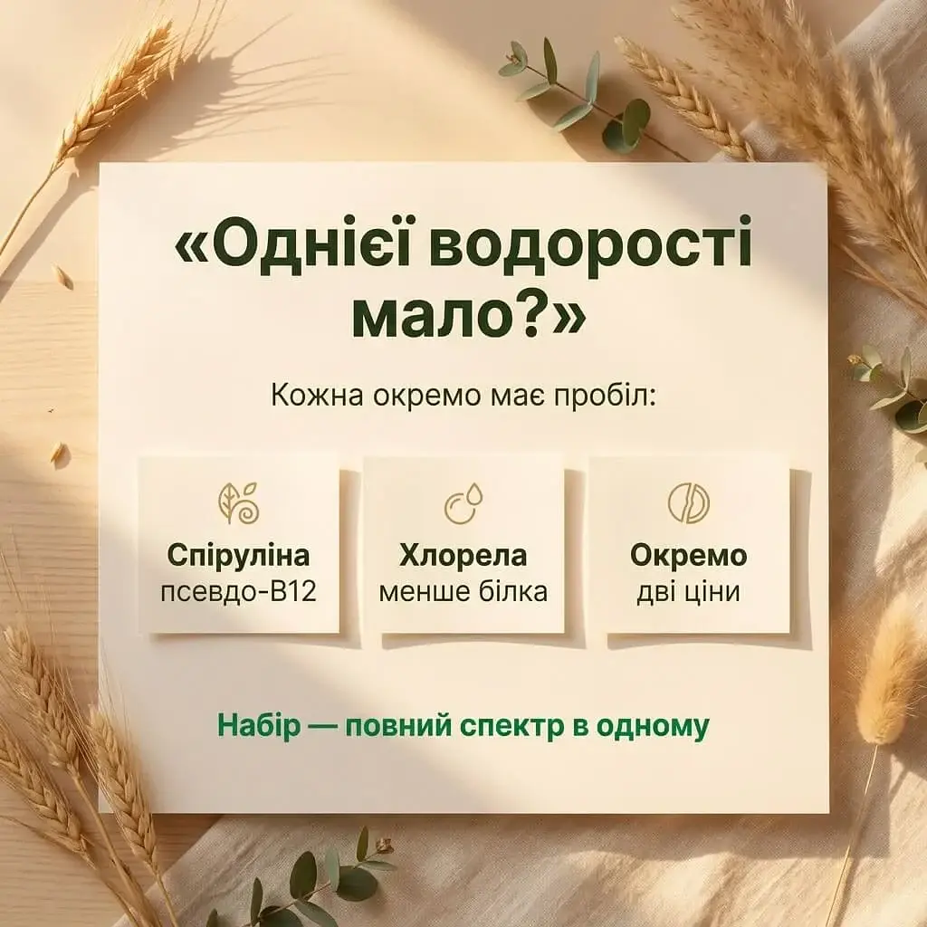 Набір "Повний спектр": спіруліна + хлорела у порошку 500+500 г - фото 8