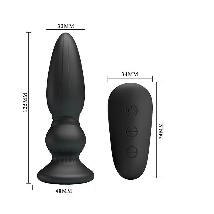 Анальна пробка LyBaile Mr.Play Vibrating Prostate Massager 12.5 см (чорний) - фото 5