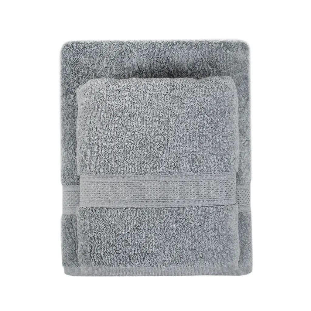Полотенце махровое Lotus Home - Grand soft twist grey серый 50x90 - фото 2