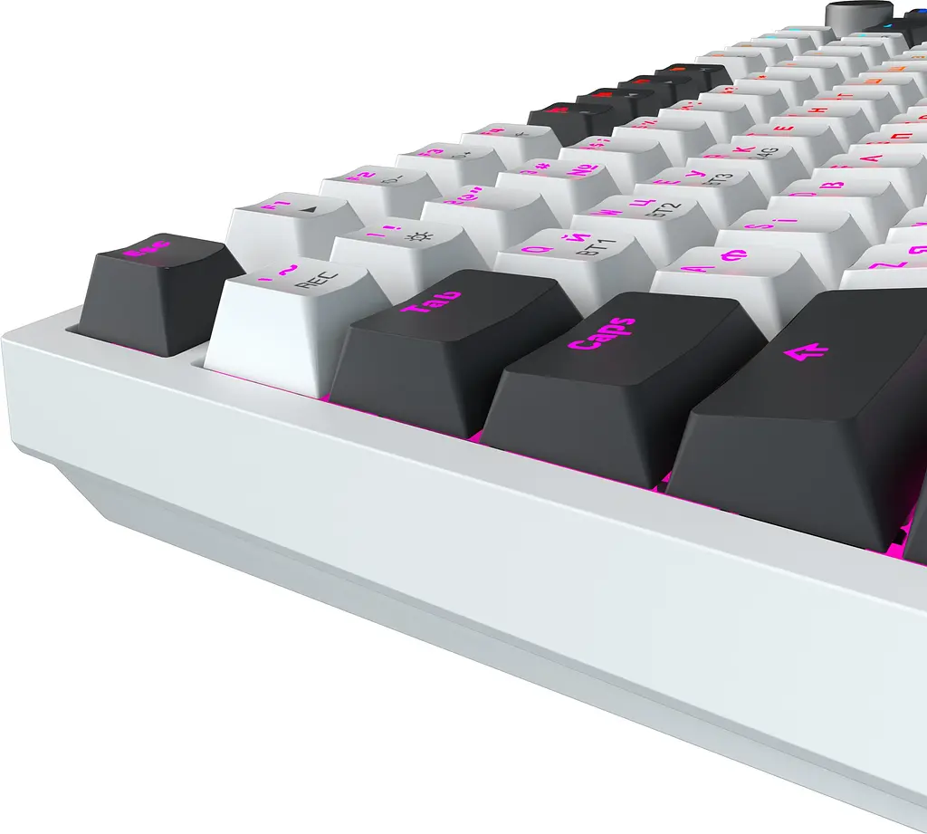 Клавіатура бездротова GamePro Asgard Valhalla QLAB Sakura Switch White With Display (MK160-W-D-QS-PRO) - фото 5