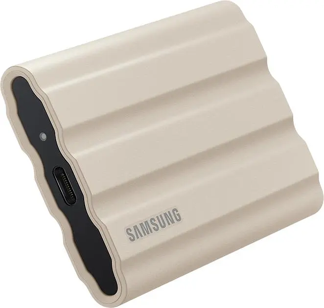 Накопичувач SSD Samsung SSD 2.5" USB 1.0TB T7 Shield Beige (MU-PE1T0K/EU) - фото 3