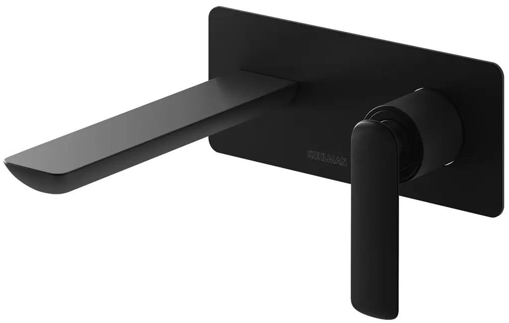 Змішувач для умивальника Kohlman Experience black matt + BOX прихованого монтажу QW185EB, Чорний матовий