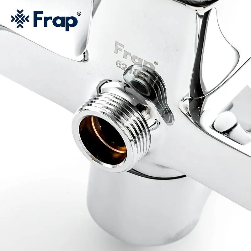 Душова система Frap F2460, поворотний вилив - перемикач на лійку/душ, 1 режим, хром - фото 4