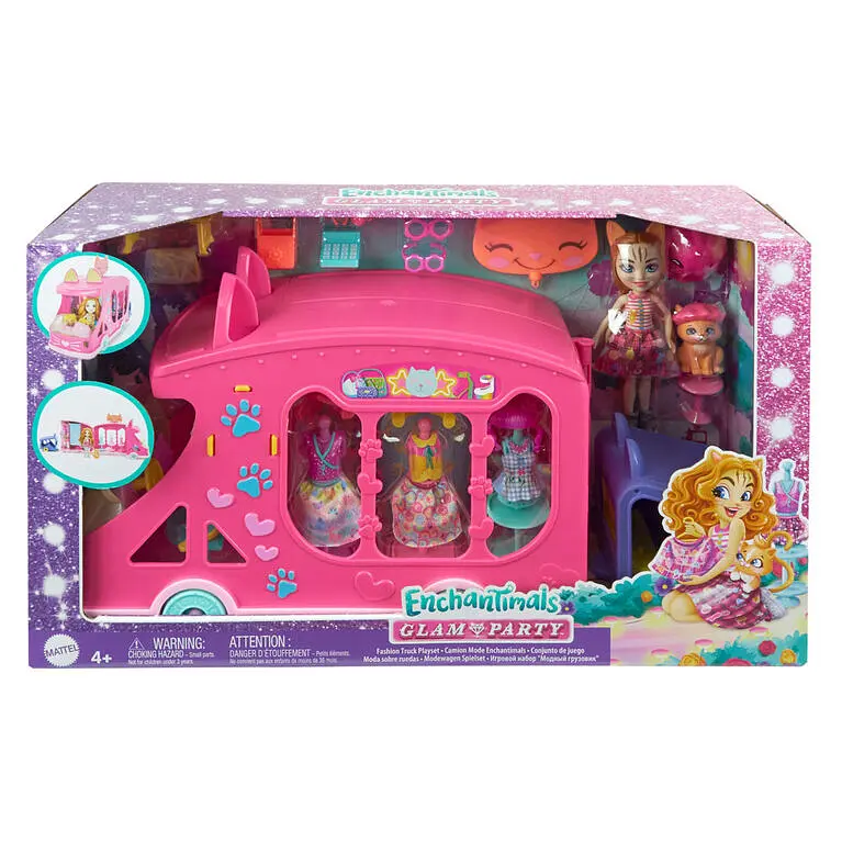 Ігровий набір Enchantimals Glam Party Модний фургончик пані Кішечки (HPB34) - фото 6