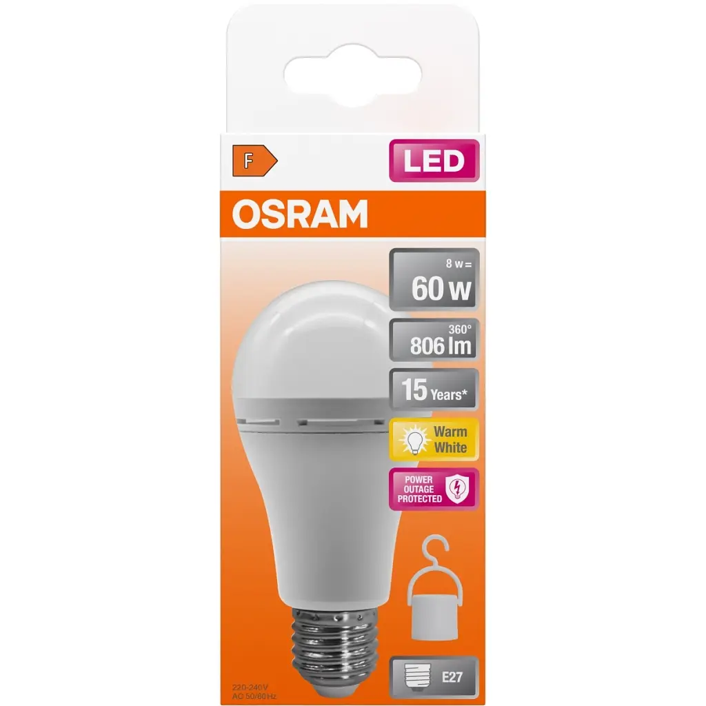 Лампочка Osram LED E27 8Вт 806Лм 2700К A60 акумуляторна (4099854190087) - фото 10