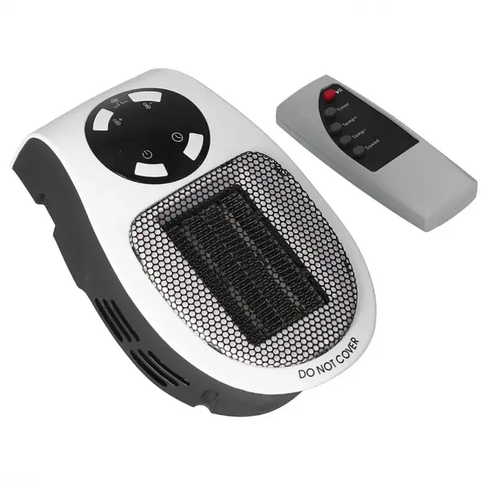 Портативный обогреватель 500W, Portable Heater с пультом и дисплеем / Настенный электрообогреватель - фото 4