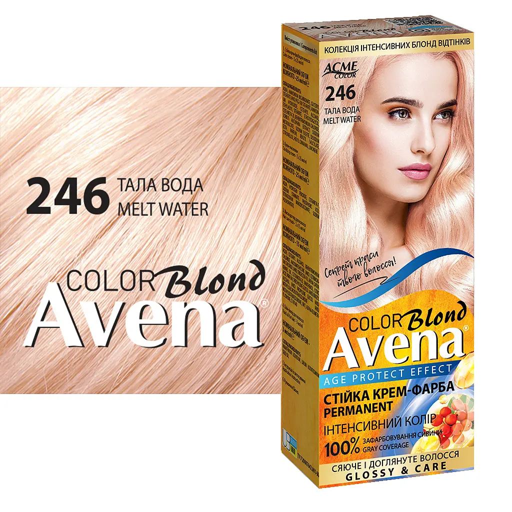 Cтійка крем-фарба для волосся Avena Blond Color тала вода 246 138 мл - фото 2