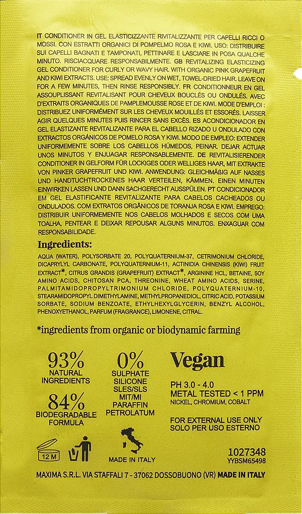 Гель-кондиціонер для еластичності кучерявого й виткого волосся Nook BEAUTY FAMILY ORGANIC 10 мл - фото 2