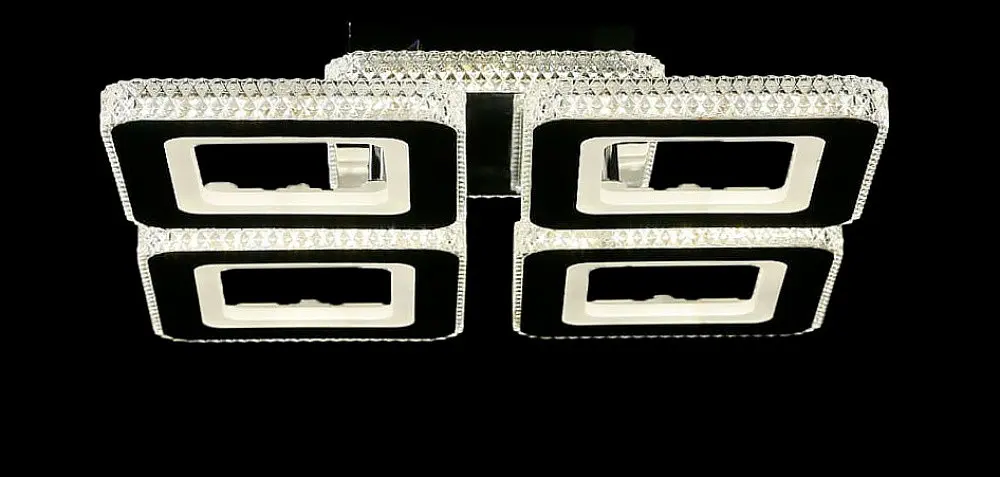 Сучасна стельова LED-люстра LT8010/4 LED (CH) - хром, 240 Вт, діаметр 52 см, від 13 до 20 м2 - фото 2