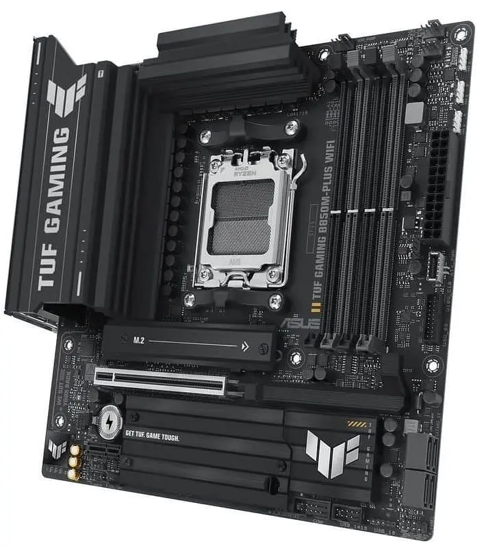 Материнська плата ASUS TUF GAMING B850M-PLUS WIFI (TUF GAMING B850M-PLUS WIFI) (Socket AM5, AMD B850, Micro-ATX) - фото 4