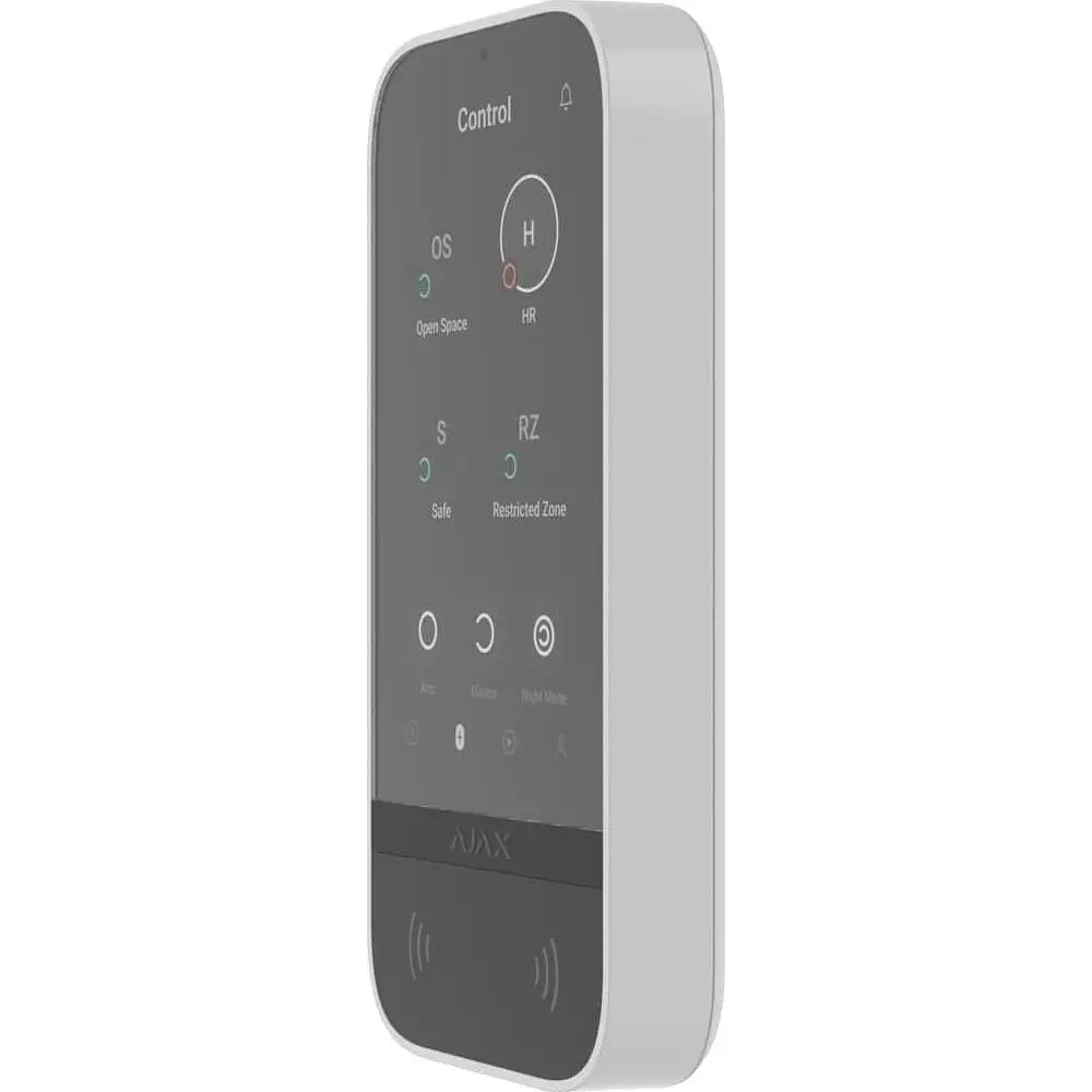 Панель керування охоронною системою Ajax KeyPad TouchScreen White (000034514) [162949] - фото 9