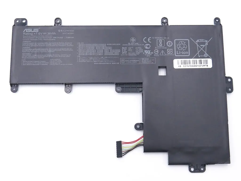 Акумулятор для ноутбука Asus C21N1530 C202, C202SA, E201NA, W202NA (7.6V 5000 mAh 38Wh) - фото 2