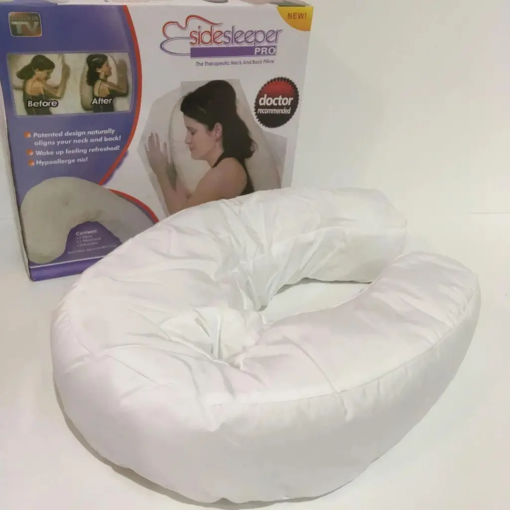 Ергономічна подушка - підкова SIDE Sleeper PRO ортопедична для шиї з простором для вуха ∙ Розумна подушка для сну на боці - фото 4