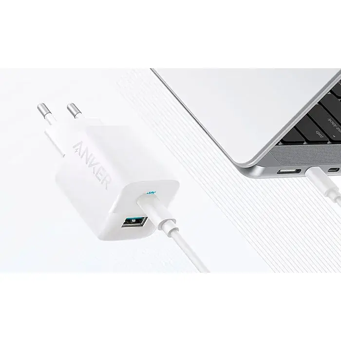 Зарядний пристрій Anker PowerPort 323 33W USB-C + USB-C White (A2331G21) - фото 2