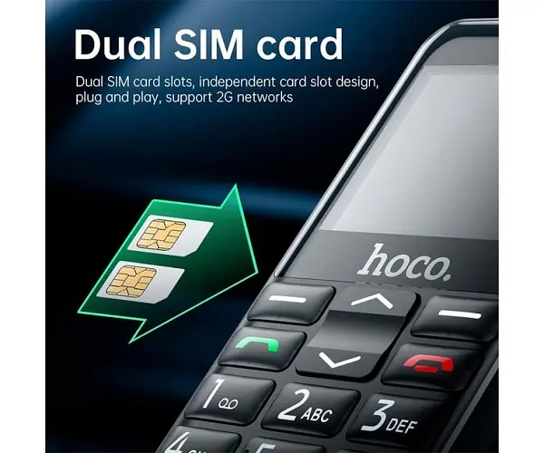 Мобільний телефон Hoco 1385 Dual SIM Easy Mobile Phone - фото 8