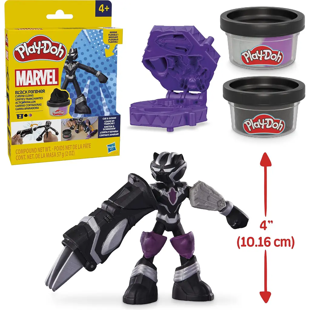 Набор для творчества с массой для лепки Hasbro Play-Doh Marvel Black Panther Cutting Claws (F9829_G0055) - фото 2