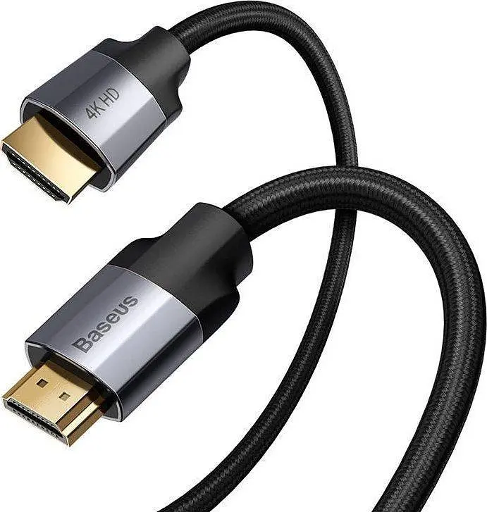 Кабель Baseus Enjoyment Series 4KHD Male To 4KHD Male Adapter Cable 1.5m WKSX000213 Dark gray - фото 5