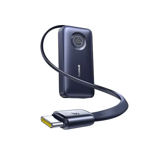 Універсальна мобільна батарея Baseus EnerCore CR11 Power Bank with Retractable Cable 10 000 mAh 45W Чорний E0027G00