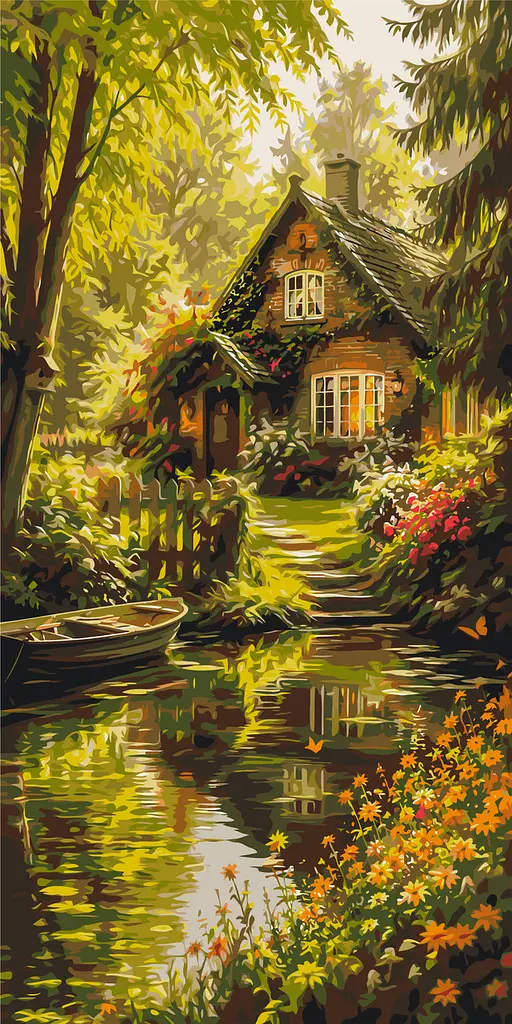 Картина за номерами Пейзаж. Лісова казка © 40*80 см Орігамі LW 5242