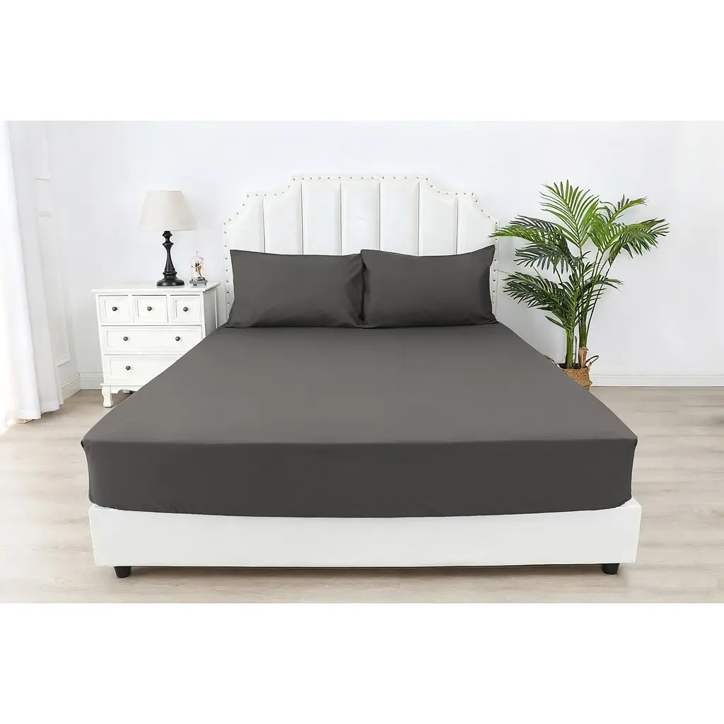 Простынь на резинке Soho Dark Gray 160 х 200 см (03-BT-1230-Dark Gray) - фото 2