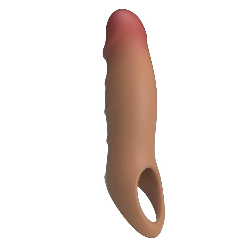Насадка на пеніс Pretty Love Penis Sleeve Damell, 19.8 см (коричневий) - фото 6