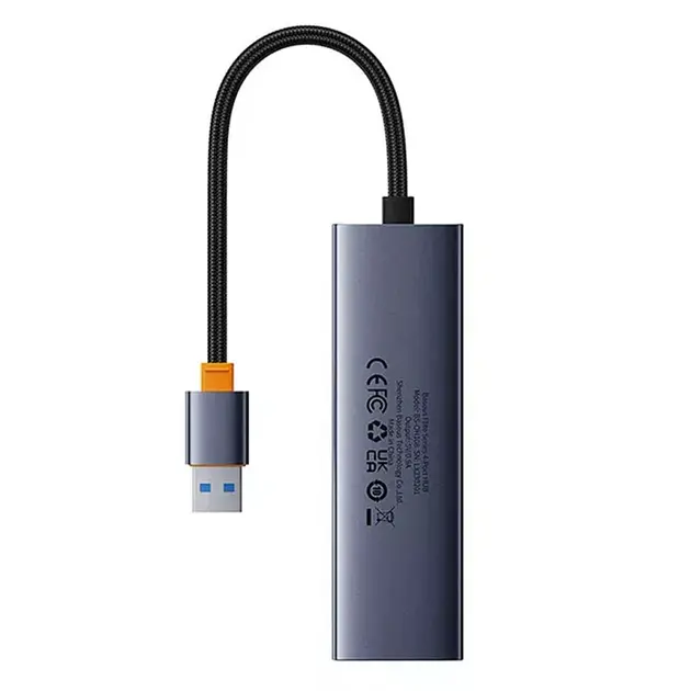 USB-хаб Baseus UltraJoy Series 4-Port (USB-A to USB3.0*4) B0005280A813-02 Grey - фото 5