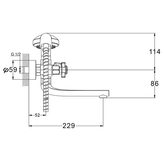 Смеситель для ванной Troya QMG3-A621 30412 - фото 2