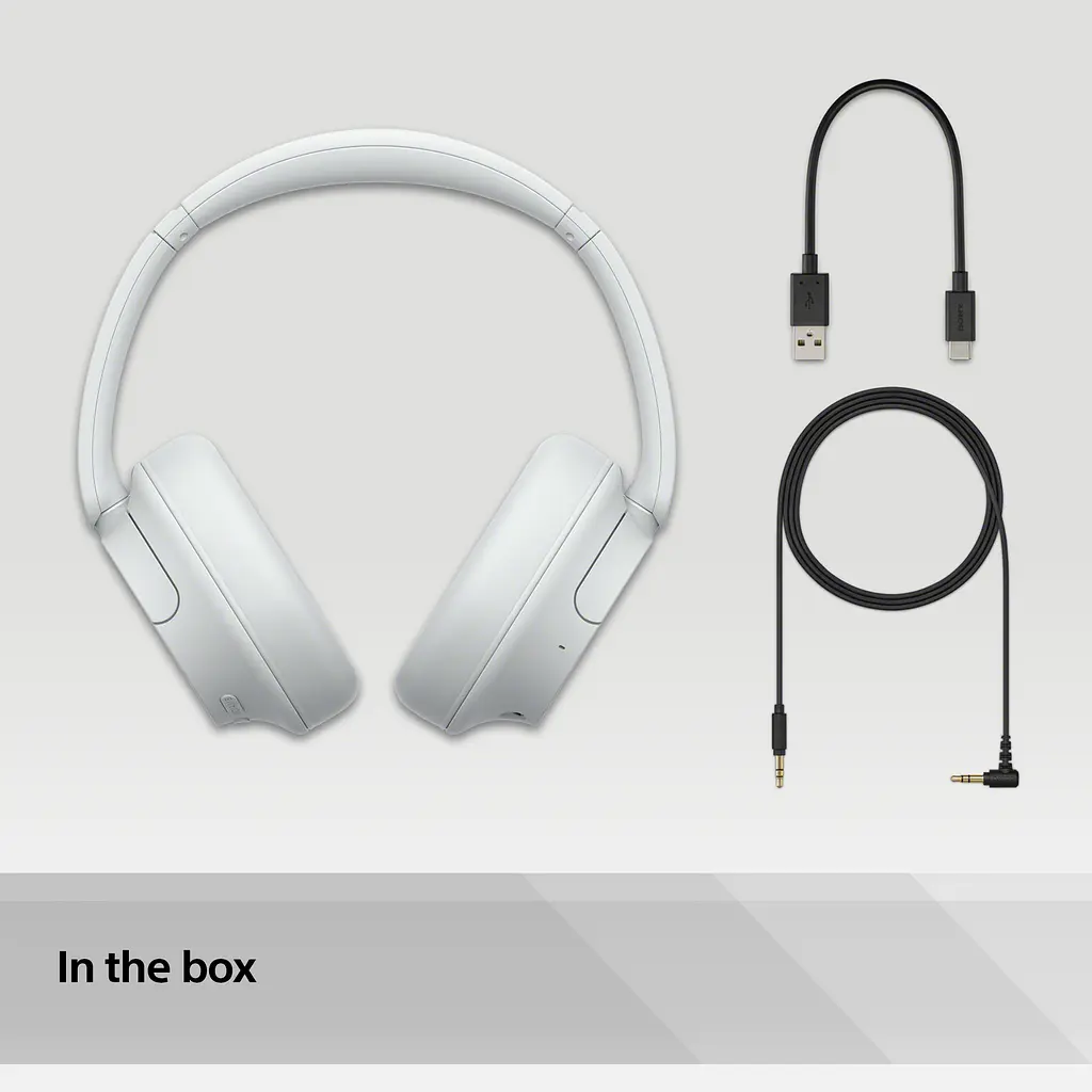 Sony Навушники Over-ear WH-CH720N BT 5.2, ANC, SBC, AAC, Wireless, Mic, Білий - фото 2