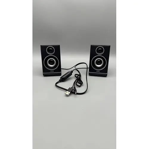 Колонки для компьютера JEDEL S-578, 2.0, 6 Вт, USB питание, mini jack 3.5 мм, RGB подсветка, черные - фото 4