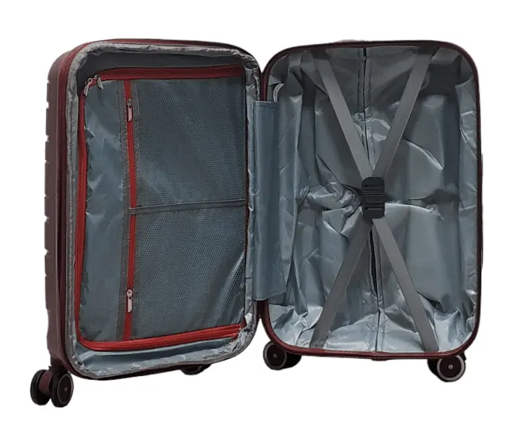 Валіза маленька S поліпропілен Milano bag 0306 56×35×24см 33л Бордова - фото 4