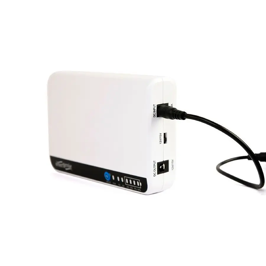 ДБЖ для роутера EnerGenie EG-UPS-DC18, 15W, Output: DC12V, POE-12/15V, 1/1,5A, Li-ion 6600mAh, 160х105х32мм, 270 грам, White, BOX - фото 2
