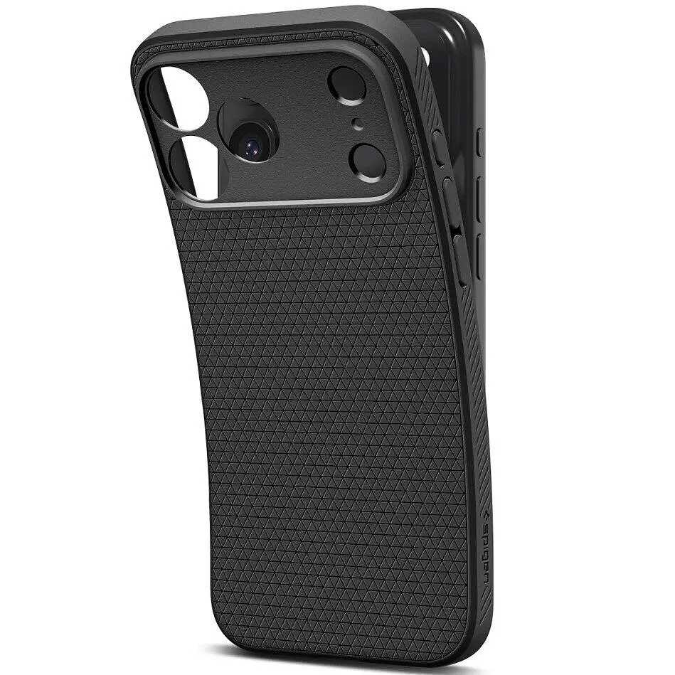 Чехол Spigen Liquid Air для iPhone 17 Pro Matte Black (ACS10331) + защитное стекло - фото 5