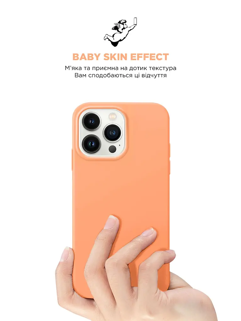 Силиконовый чехол для Apple iPhone 15 Pro, ICON2 Case, оранжевый, противоударный, панель, защита всего корпуса, матовая поверхность Soft Touch, выступает над дисплеем, совместим с защитными стеклами и пленками, с микрофиброй, ArmorStandart (ARM70526) - фото 8