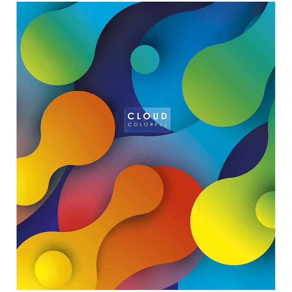 Зошит загальний Школярик Genius Cloud colorful у лінію 48 аркушів 10 шт. (048-3161L) - фото 4