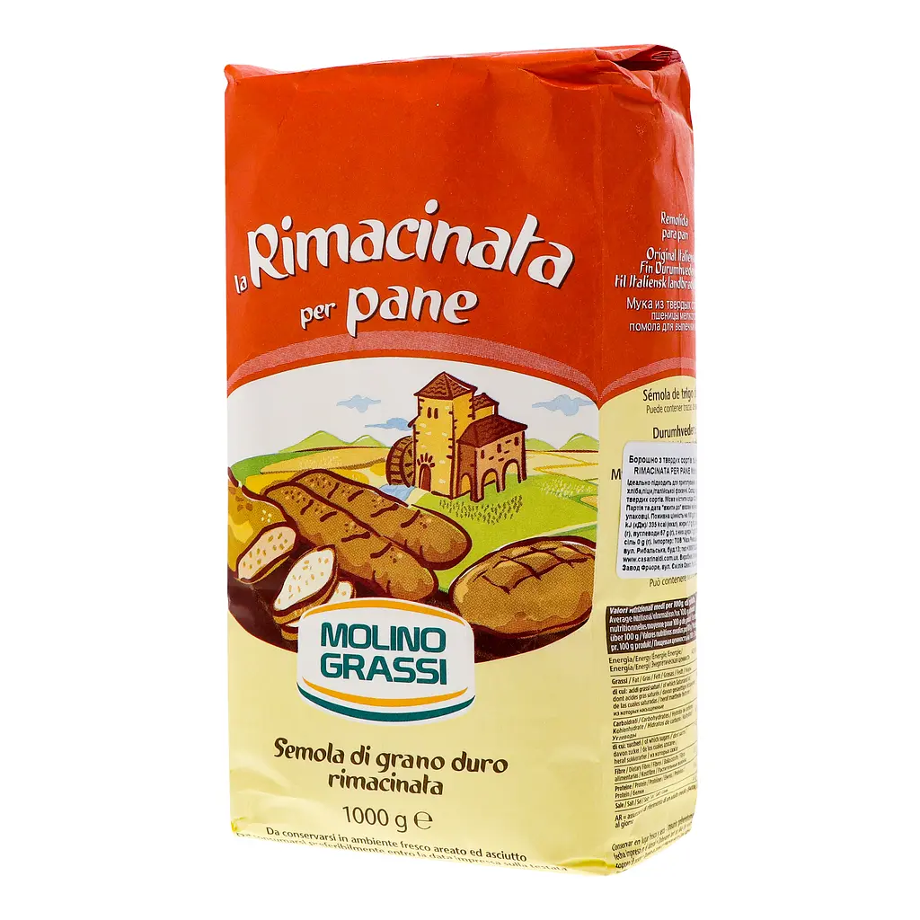 Борошно пшеничне Molino Grassi Rimasinata per Pane з твердих сортів 1 кг (538373) - фото 4