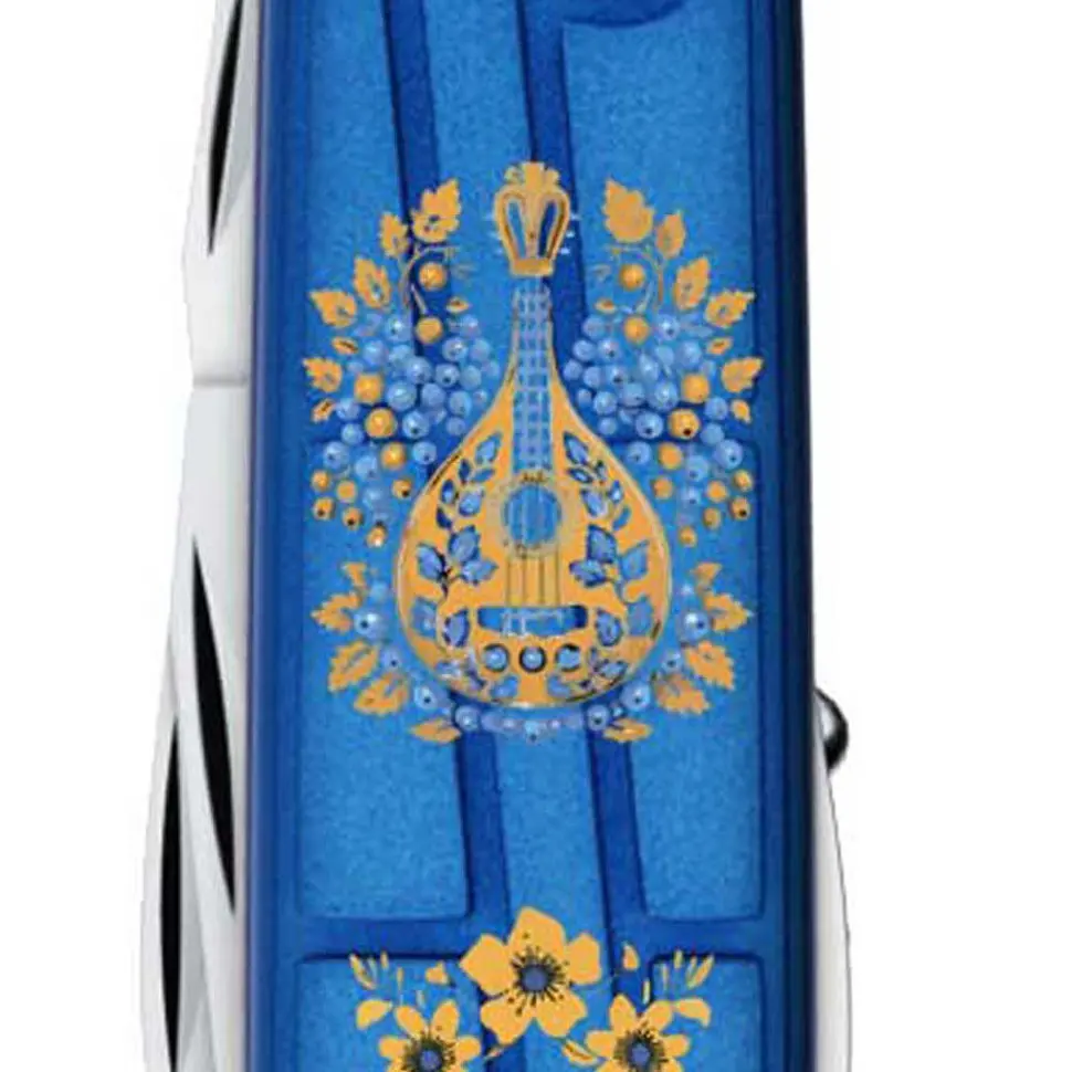 Ніж Victorinox Huntsman Ukraine 91мм 15функ син.прозор Українські мотиви - фото 4